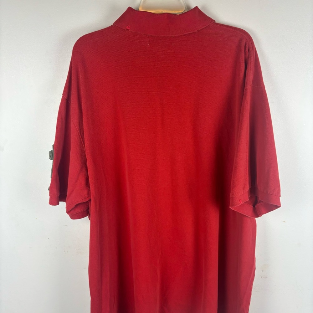 Polo. By Ralph Lauren red polo with Flag/stencil/distress-BIG Men’s 3X - Picture 6 of 16